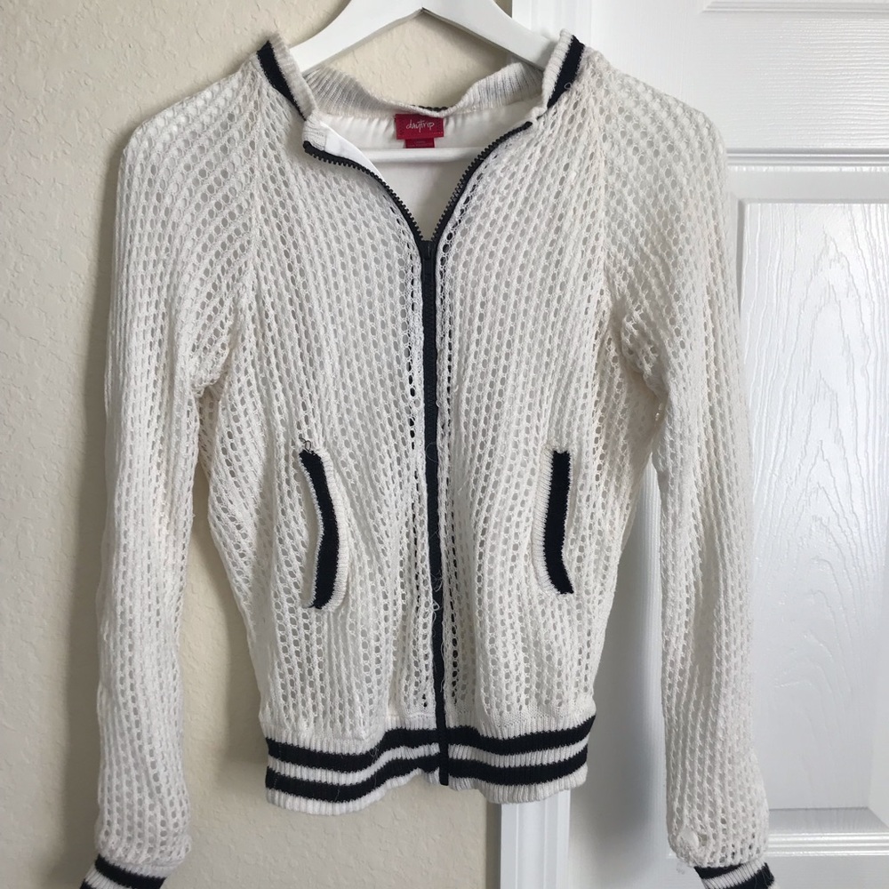 Jersey cardigan sweater